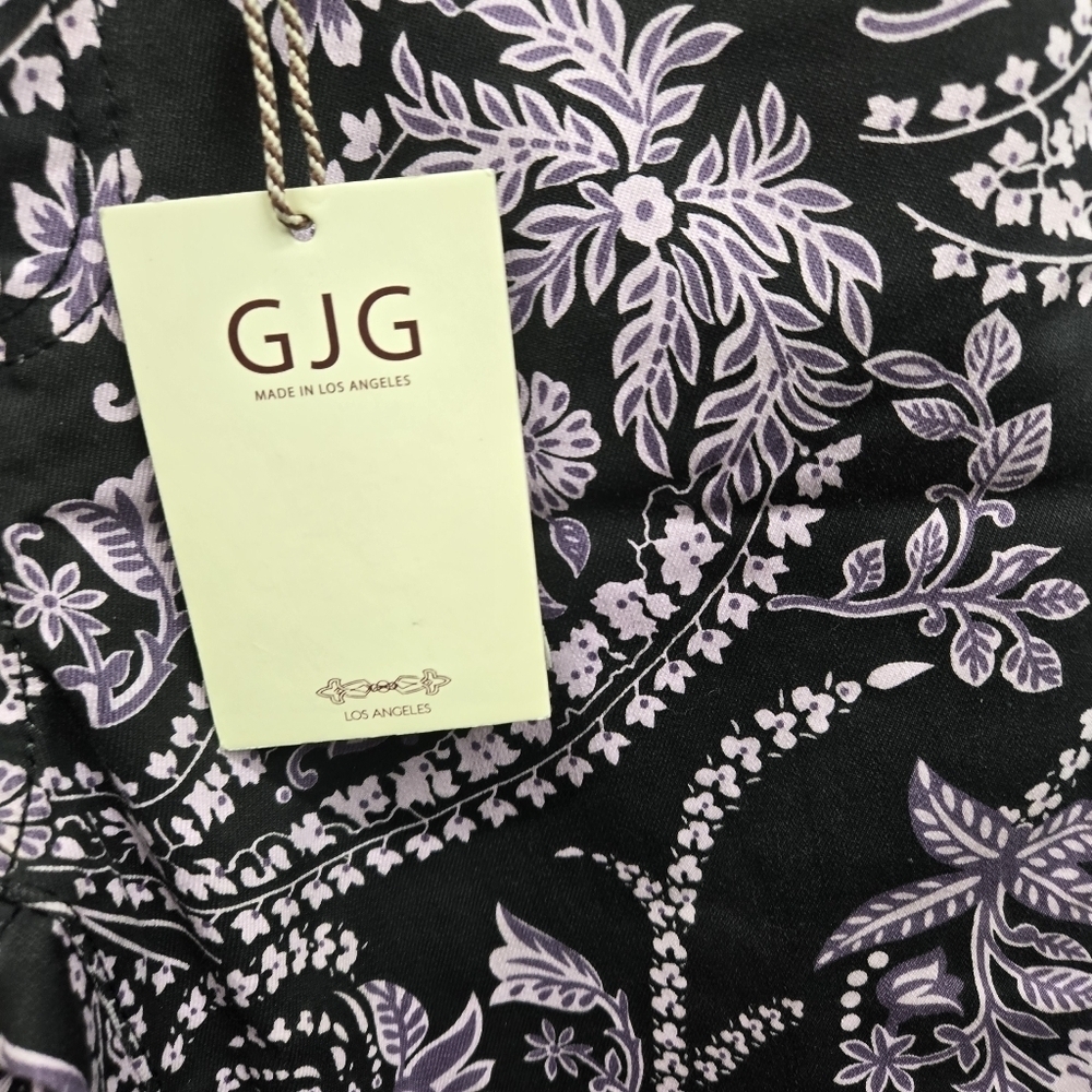 GJG Los Angeles Black & Purple Paisley Skinny Jeans NWT Size 3 - Picture 8 of 8